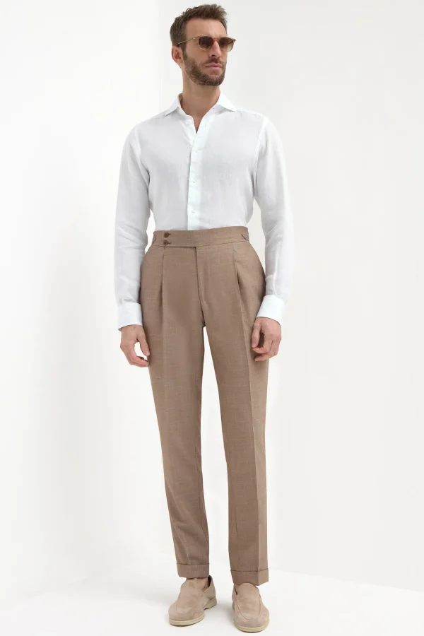 Almond Soragna trousers - Made in Italy