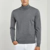 Anthracite Merino Turtleneck – Made in Italy