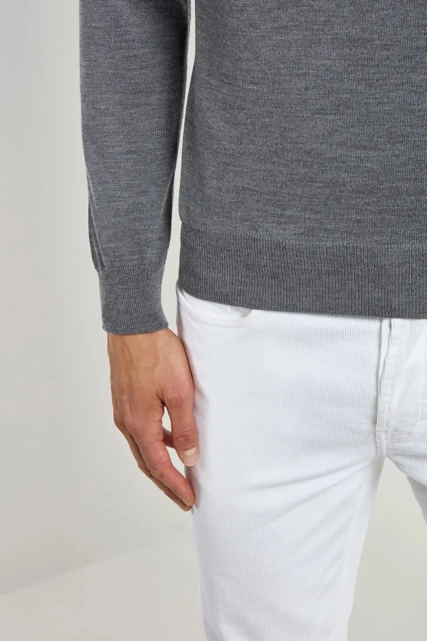 Anthracite Merino Turtleneck – Made in Italy