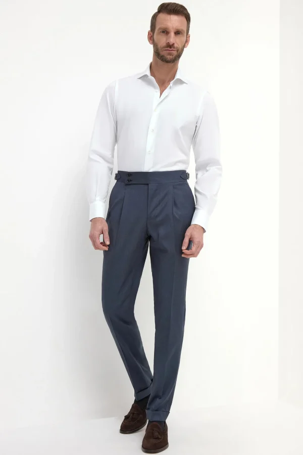 Avio blue Soragna trousers - Made in Italy