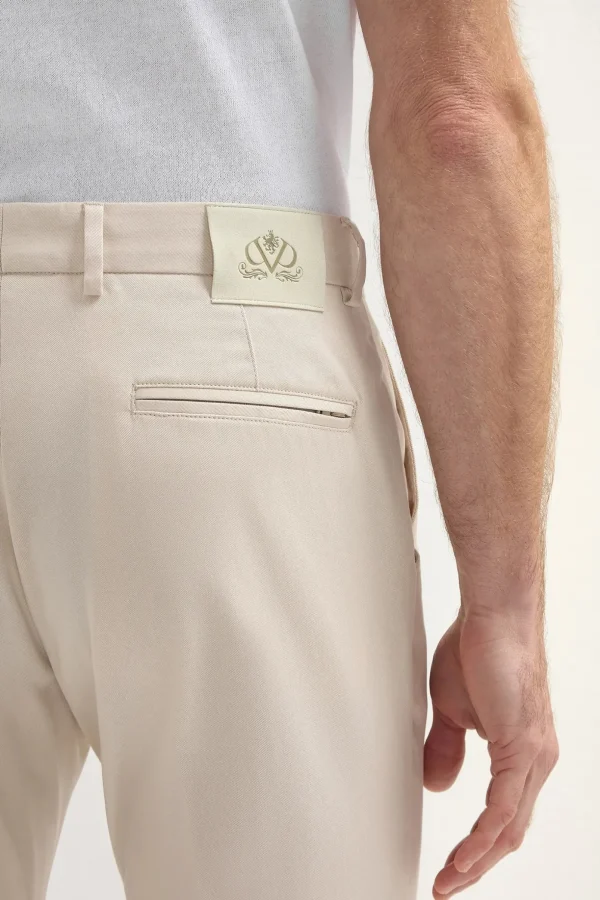 Beige cotton Garda trousers - Made in Italy