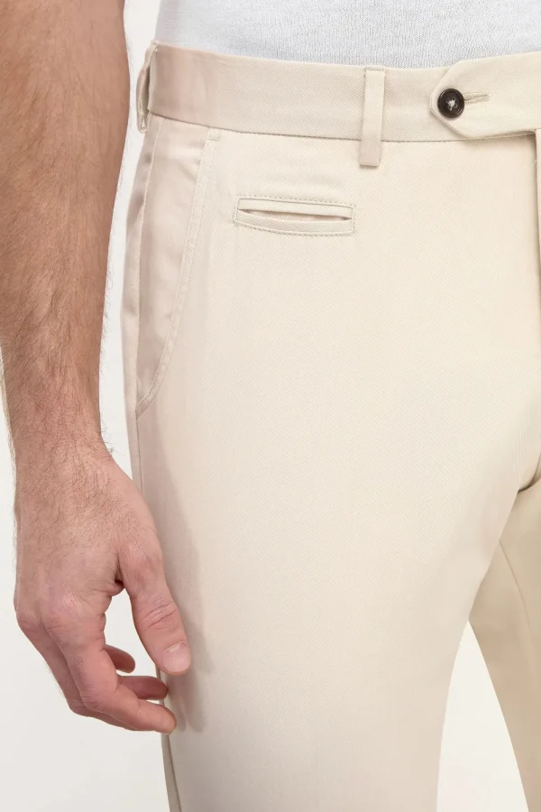 Beige cotton Garda trousers - Made in Italy