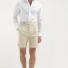 Beige cotton shorts - Made in Italy