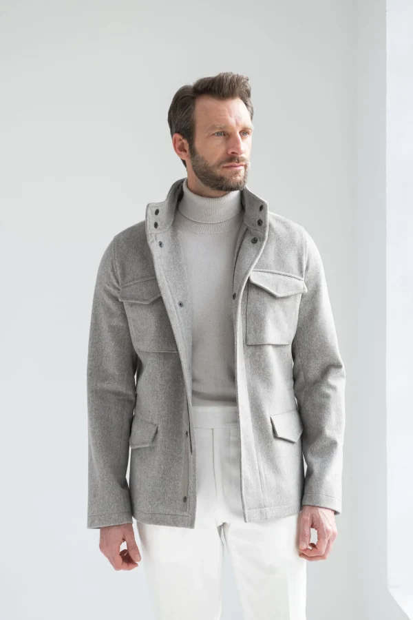 Beige field jacket - Made in Italy