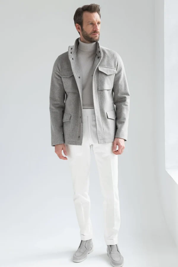 Beige field jacket - Made in Italy