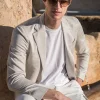 Beige jersey jacket - Made in Italy
