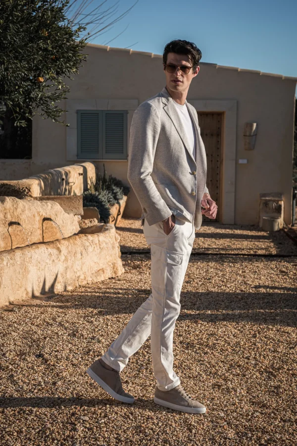 Beige jersey jacket - Made in Italy
