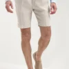 Beige linen shorts - Made in Italy