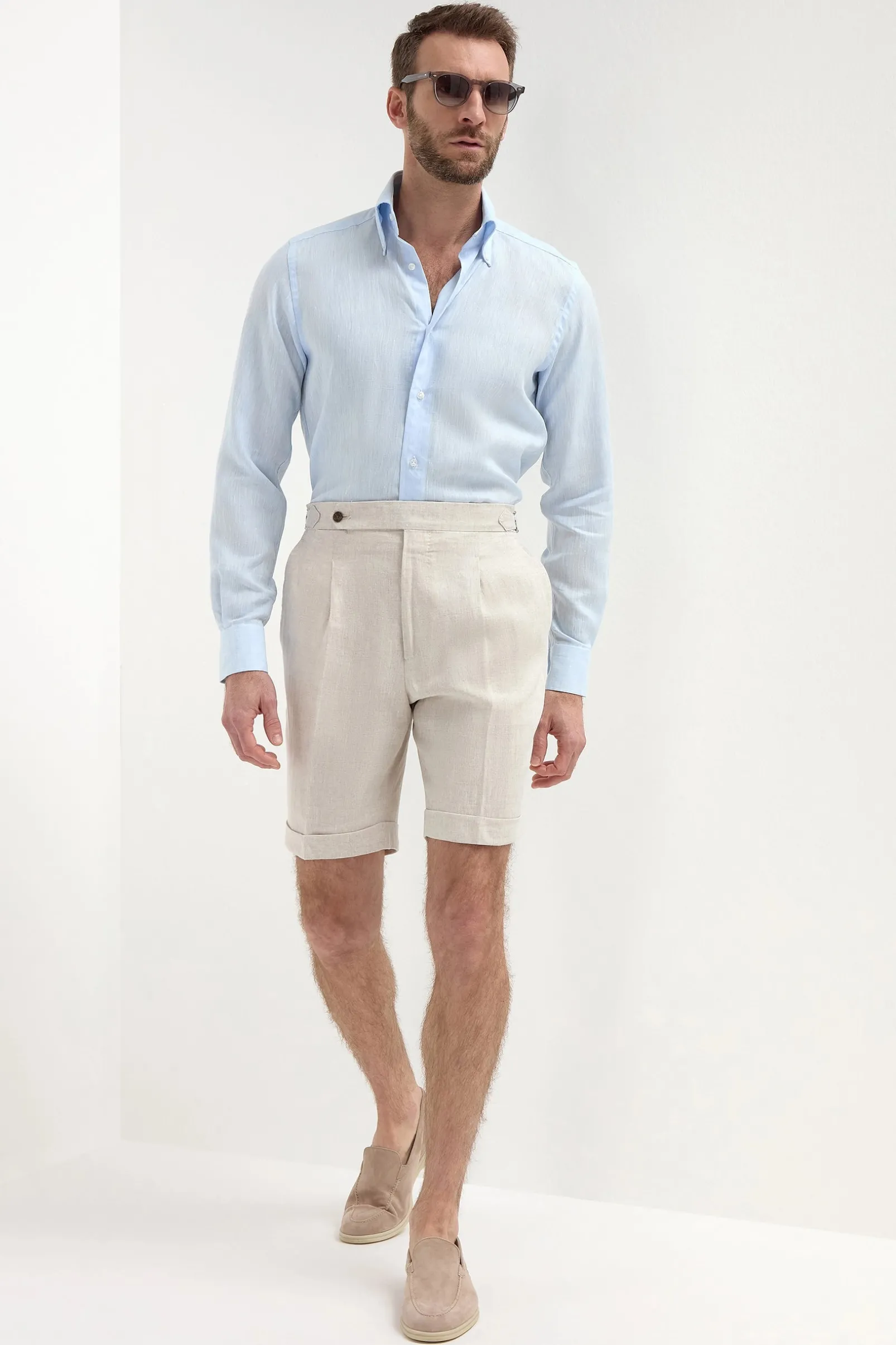 beige_linen_shorts__made__2.webp Beige linen shorts - Made in Italy