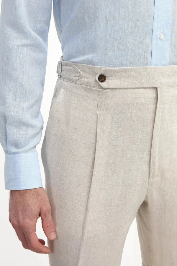 Beige linen shorts - Made in Italy