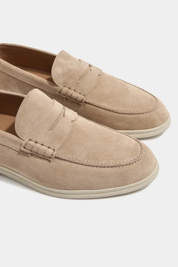Beige penny loafers - Made in Italy
