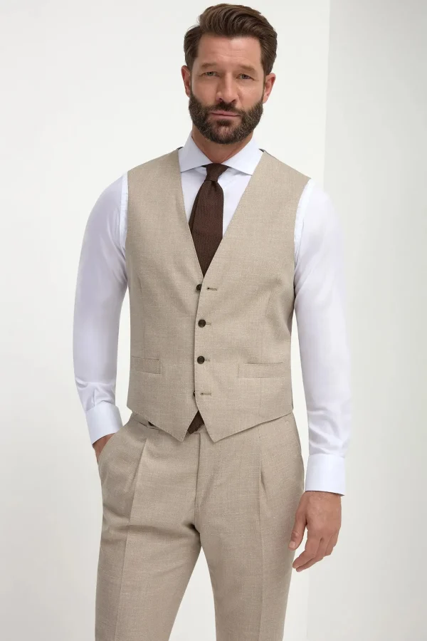 Beige waistcoat - Made in Italy