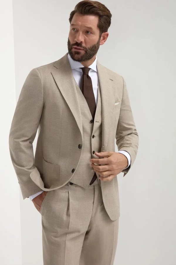 Beige waistcoat - Made in Italy
