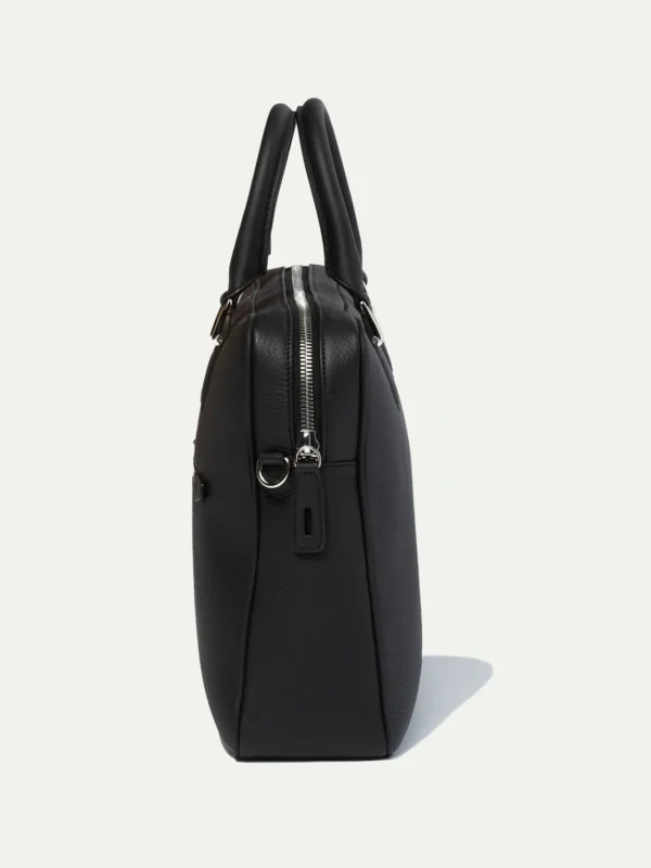 Black leather briefcase - Made in Italy