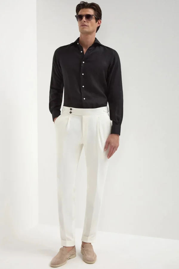 Black linen shirt - Made in Italy