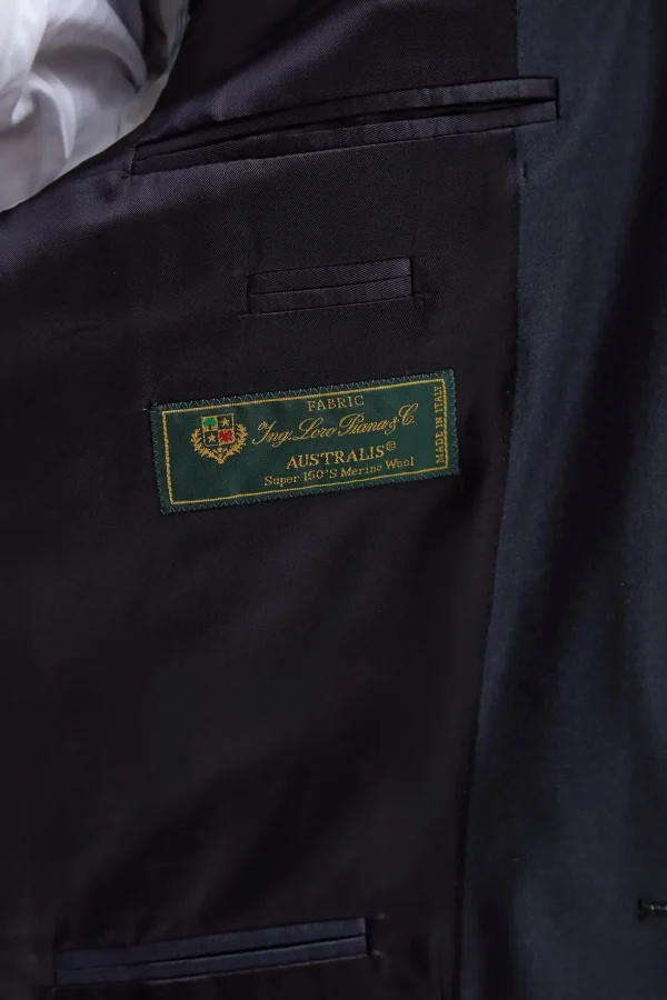 Blue Avio Full Canvas Suit - Made in Italy