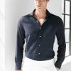 Blue cashmere and cotton shirt - Made in Italy