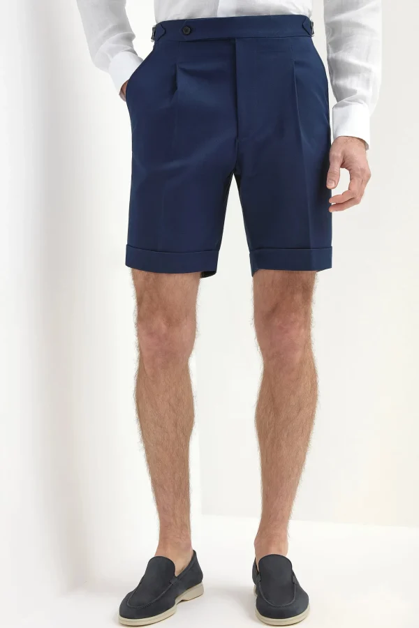 Blue cotton shorts - Made in Italy