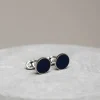 Blue cufflinks - Made in Italy