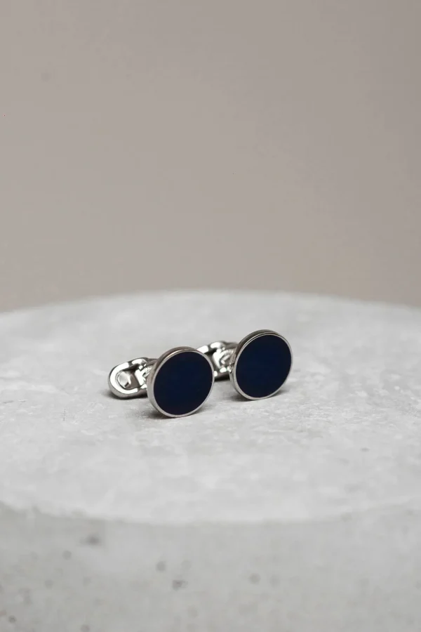 Blue cufflinks - Made in Italy