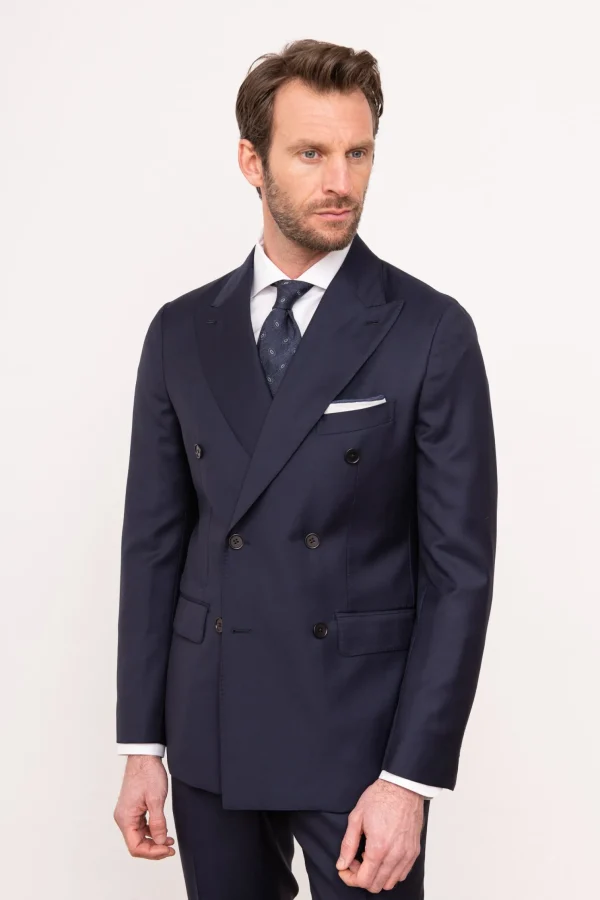 Blue double breasted suit - Made in Italy