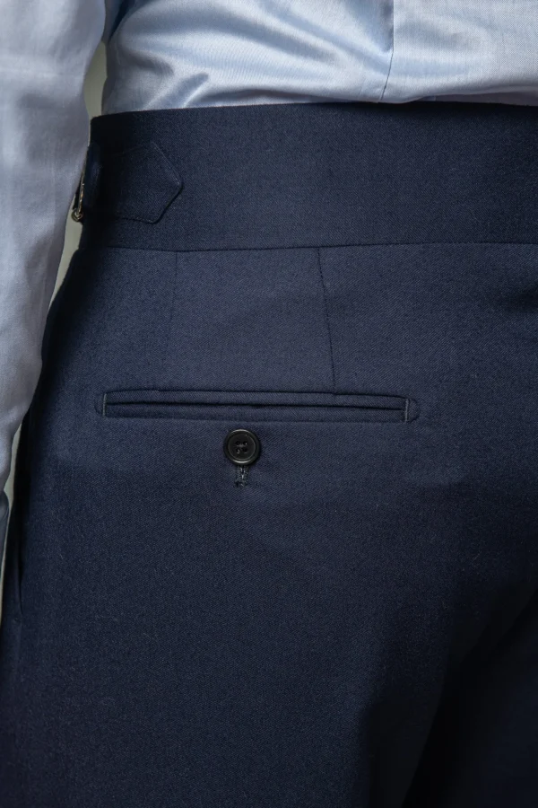 Blue flannel Limited Edition trousers - Made in Italy