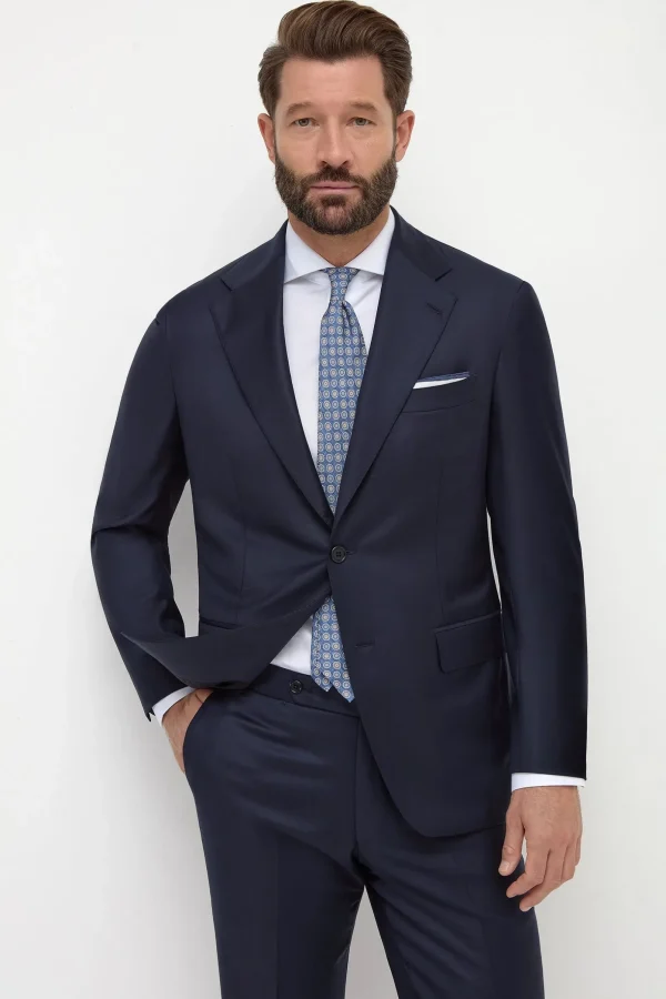 Blue Full Canvas Suit - Made in Italy