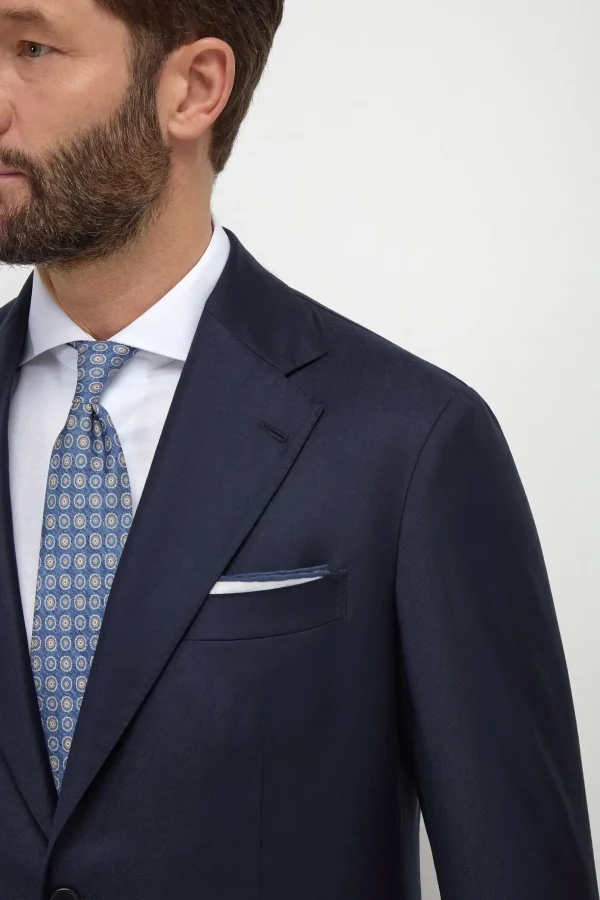 Blue Full Canvas Suit - Made in Italy