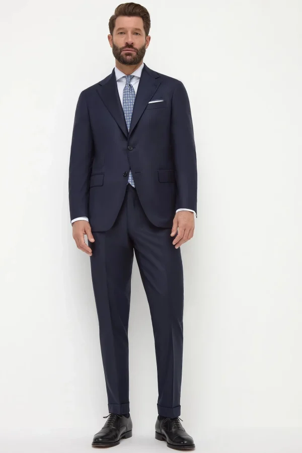 Blue Full Canvas Suit - Made in Italy