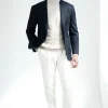 Blue jacket in cashmere - Made in Italy