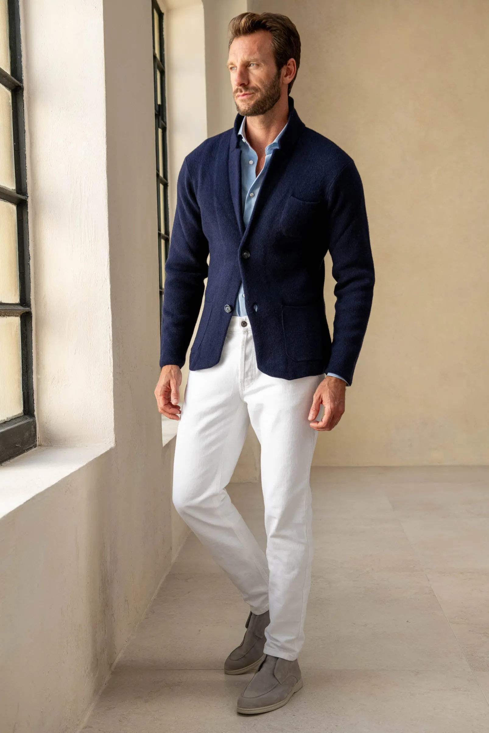 blue_knitted_jacket__wool_3.webp Blue knitted jacket - wool and cashmere - Made in Italy