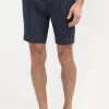 Blue linen relaxed shorts - Made in Italy