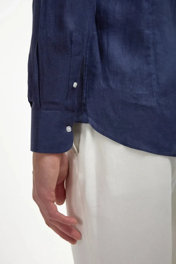 Blue linen shirt - Made in Italy