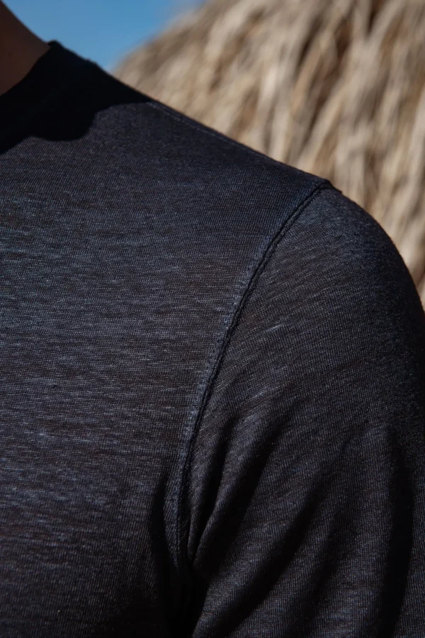 Blue linen t-shirt - Made in Italy