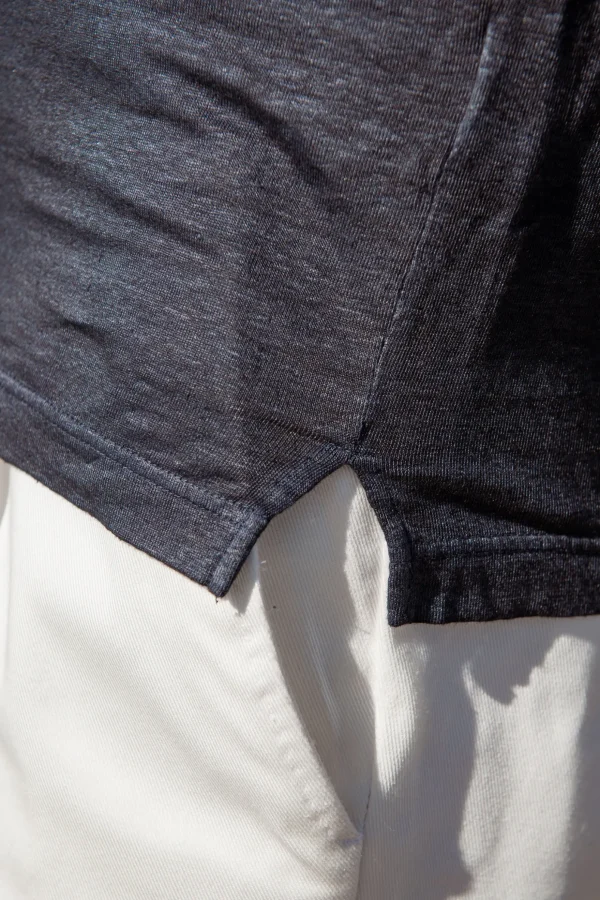 Blue linen t-shirt - Made in Italy