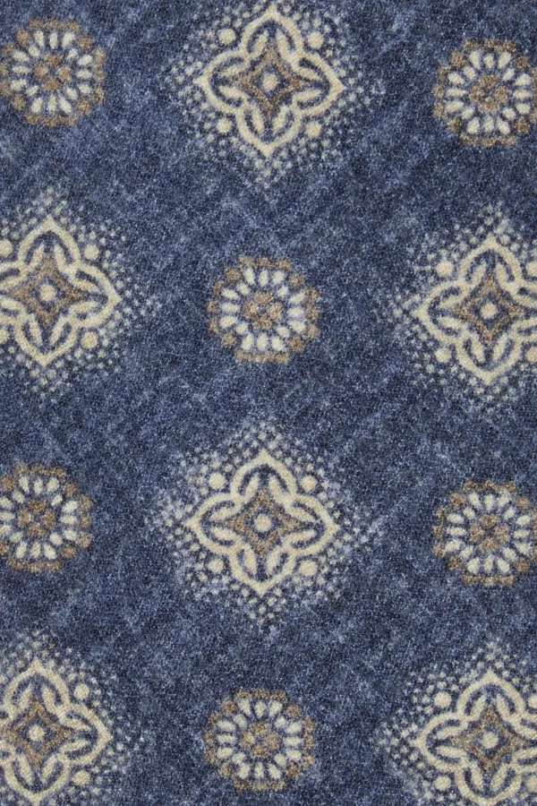 Blue macro fancy tie - Made In Italy