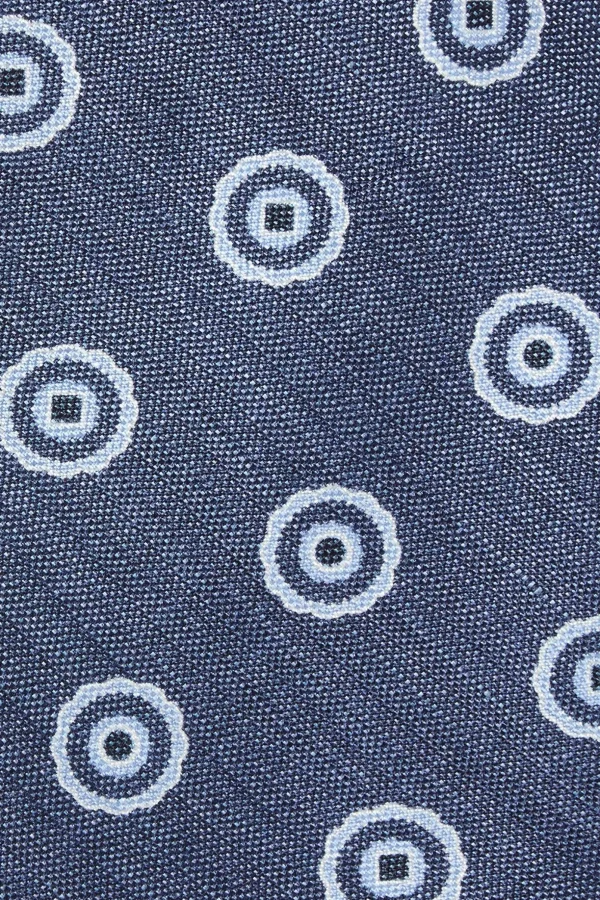 Blue macro fancy tie - Made in Italy