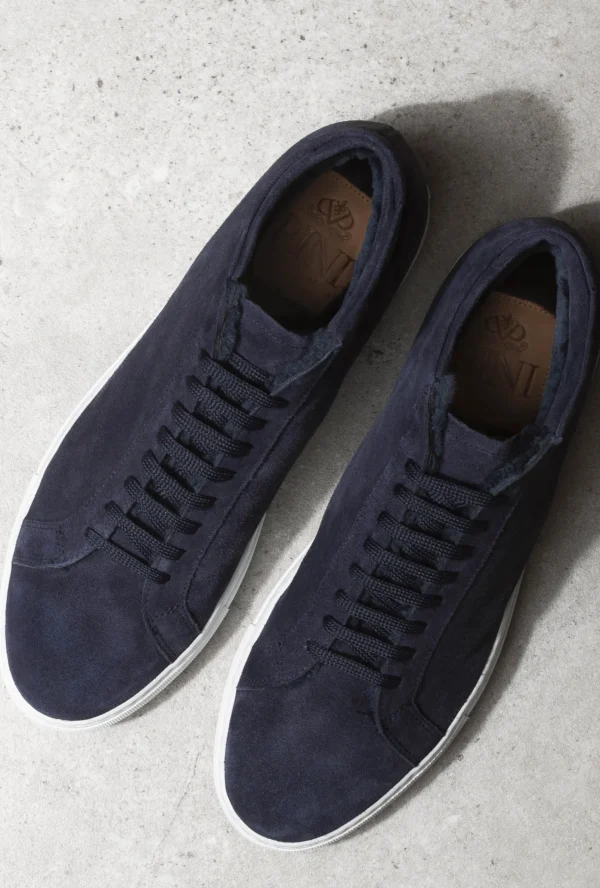 Blue Mid Top Sneakers - Made In Italy