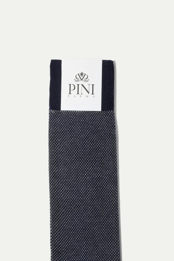 Blue patterned short socks - Made in Italy