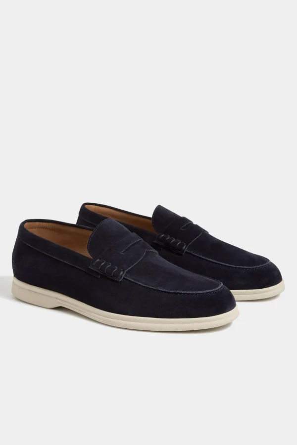 Blue penny loafers - Made in Italy