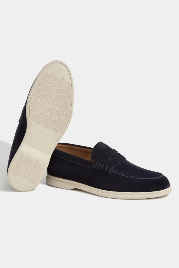 Blue penny loafers - Made in Italy