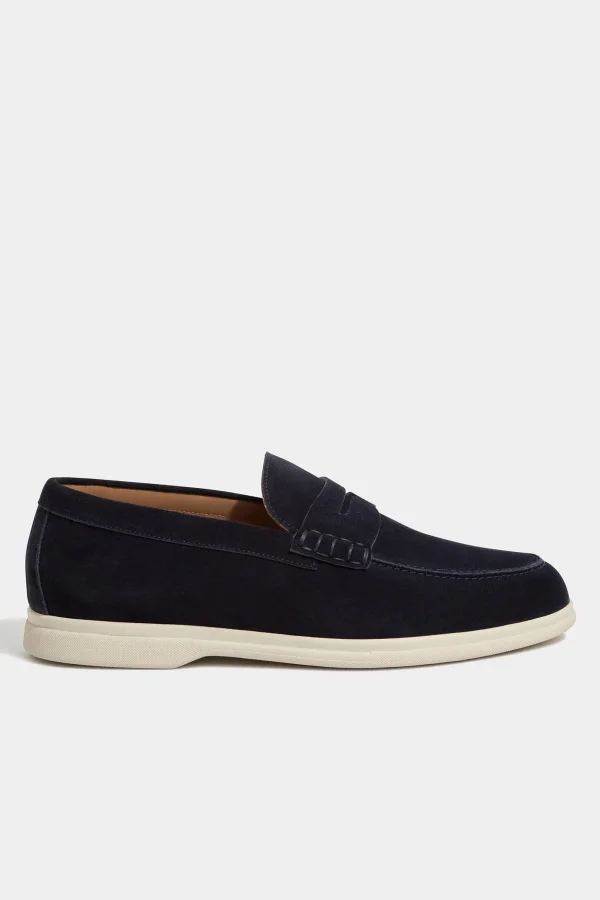 Blue penny loafers - Made in Italy