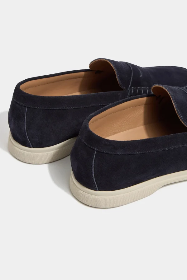 Blue penny loafers - Made in Italy