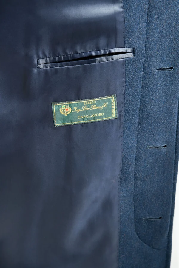 Blue Raglan coat – Made in Italy
