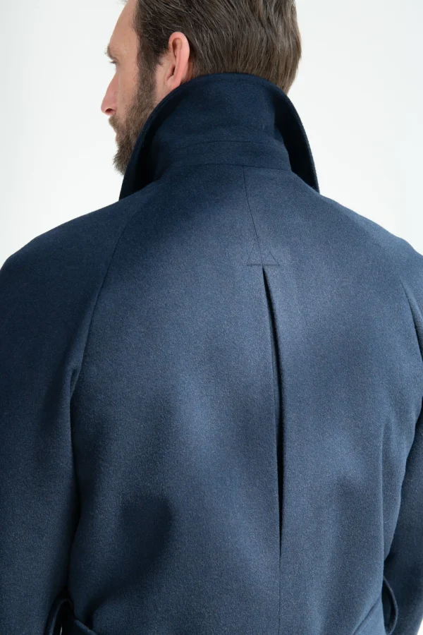 Blue Raglan coat – Made in Italy