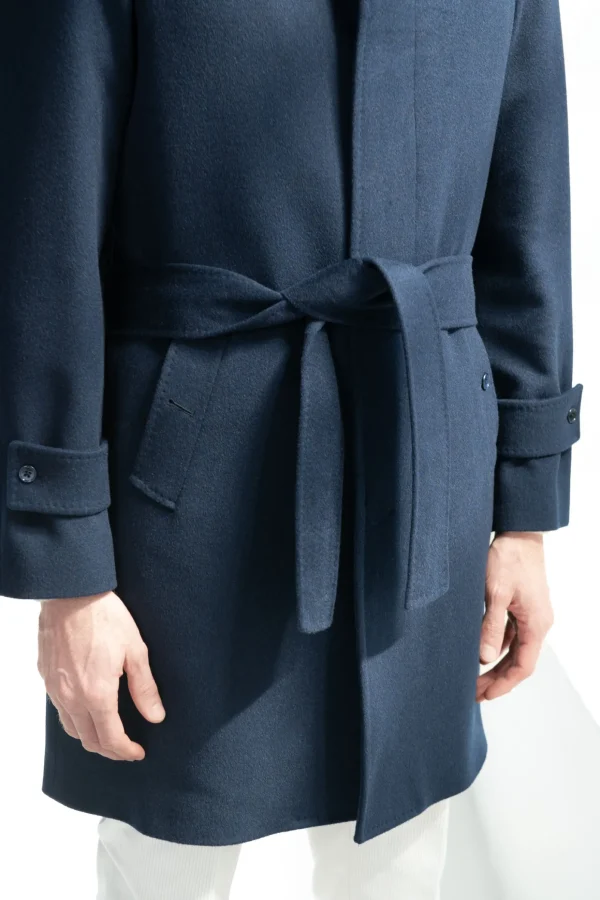 Blue Raglan coat – Made in Italy