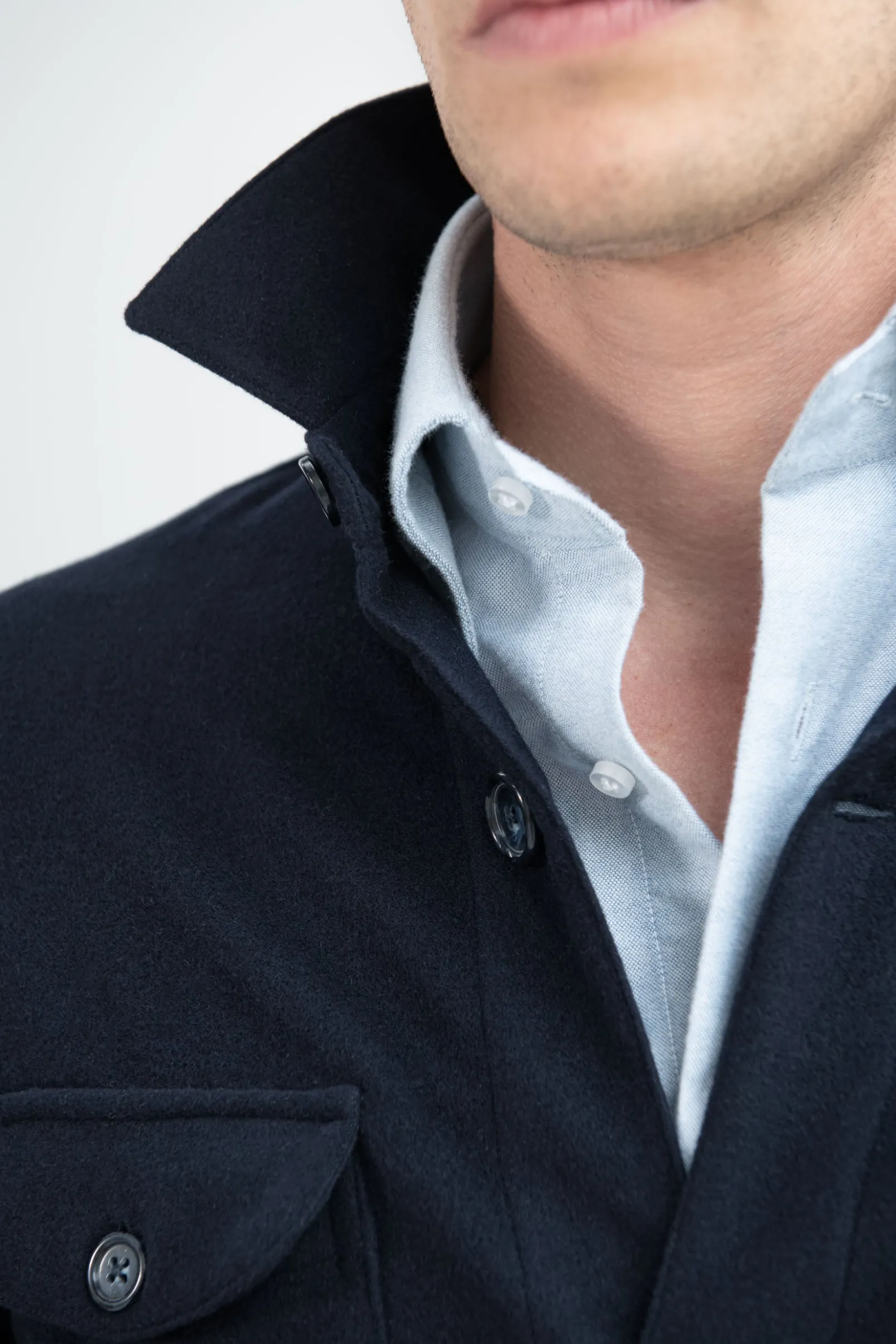 blue_safari_jacket_flanne_1.webp Blue Safari Jacket flannel Super 180s – Made in Italy