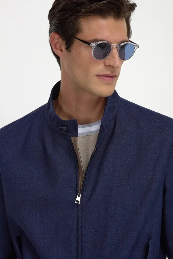 Blue short jacket – Made in Italy