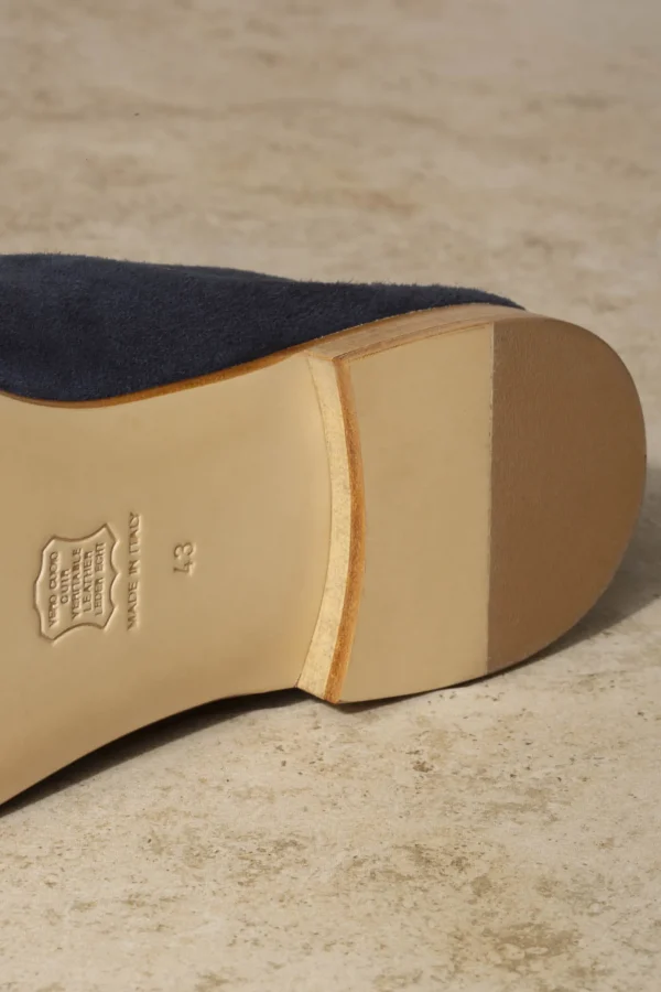 Blue soft penny loafers - Made In Italy