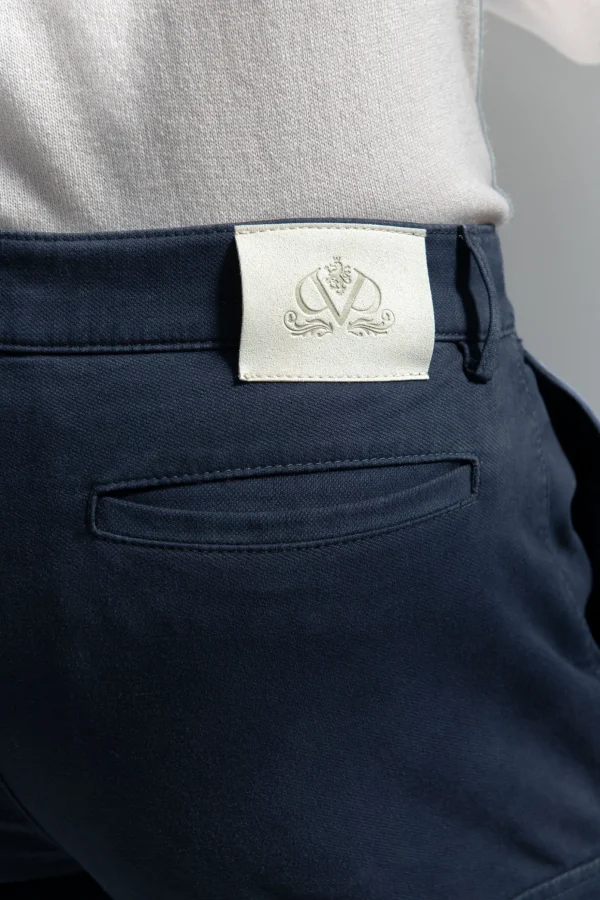 Blue stretch canvas cargo - Made in Italy